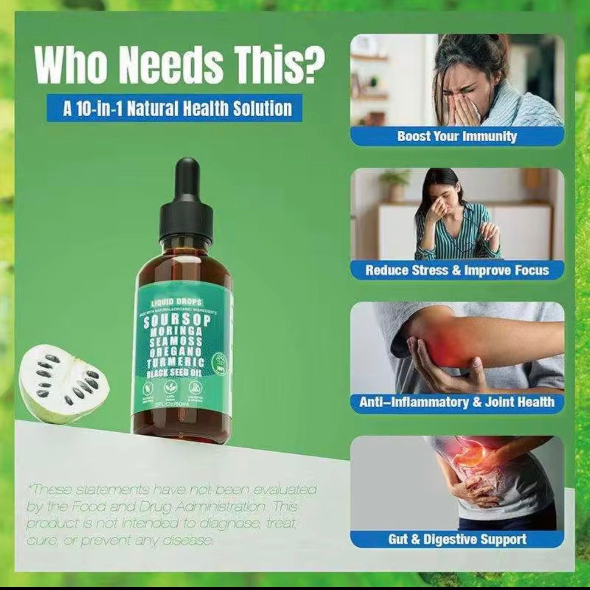 Soursop 10-in-1 Natural Detox Drops